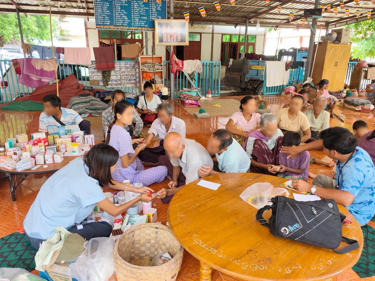 NUGMyanmar's tweet photo. The National Unity Government (NUG), the Mandalay Interim Governing Council (MIGC), the Sagaing Federal Unit, and various revolutionary organizations are actively carrying out urgent relief efforts in flood-stricken areas across Sagaing and Mandalay Regions.

Key response and mitigation measures currently underway include:

1) Evacuation & Emergency Aid: Timely evacuation of villagers to safer ground, alongside the distribution of critical emergency supplies.

2) Healthcare Provision: Timely healthcare and medical support tailored for vulnerable populations, including pregnant women, children, and the elderly.

3) Infrastructure Reinforcement: Utilizing heavy machinery to reinforce critical canal embankments and dams at risk of breaching.

4) Agricultural & Livestock Advisories: Issuing public advisories to mitigate crop damage and prevent disease outbreaks among draft cattle and livestock.

5) Despite these intensive efforts, international assistance remains urgently required to sustain ongoing emergency relief and long-term rehabilitation.

During these rescue operations, a comrade from the Shwebo Township People's Defense Organization tragically lost his life while performing manual rescues due to a severe shortage of boats. We express our deepest condolences to his family and loved ones for this immense sacrifice.

Crucially, the military junta continues to launch airstrikes on active flood relief locations and carry out attacks while impersonating revolutionary forces. These actions constitute blatant and egregious violations of International Humanitarian Law (IHL) and the Geneva Conventions.

We urgently call upon the international community, the United Nations, and human rights bodies to uphold their international responsibilities, break their silence, and actively condemn these grave violations of international humanitarian law.

(Information regarding civilian casualties and total losses will be continuously updated and released.)

#MyanmarFlood #WhatsHappeningInMyanmar #SaveMyanmar #MyanmarFloodRelief