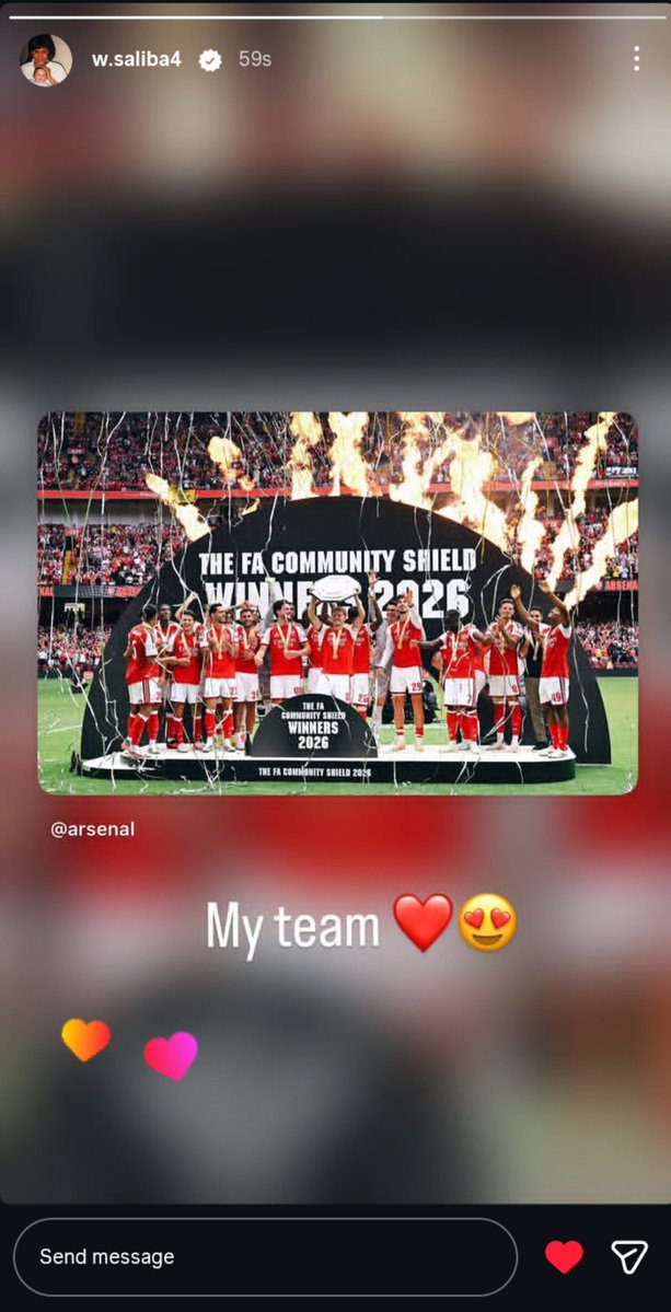 TeKs17__'s tweet photo. Saliba on Instagram ❤️
#AFC #coyg https://t.co/WoWxBaRWgq
