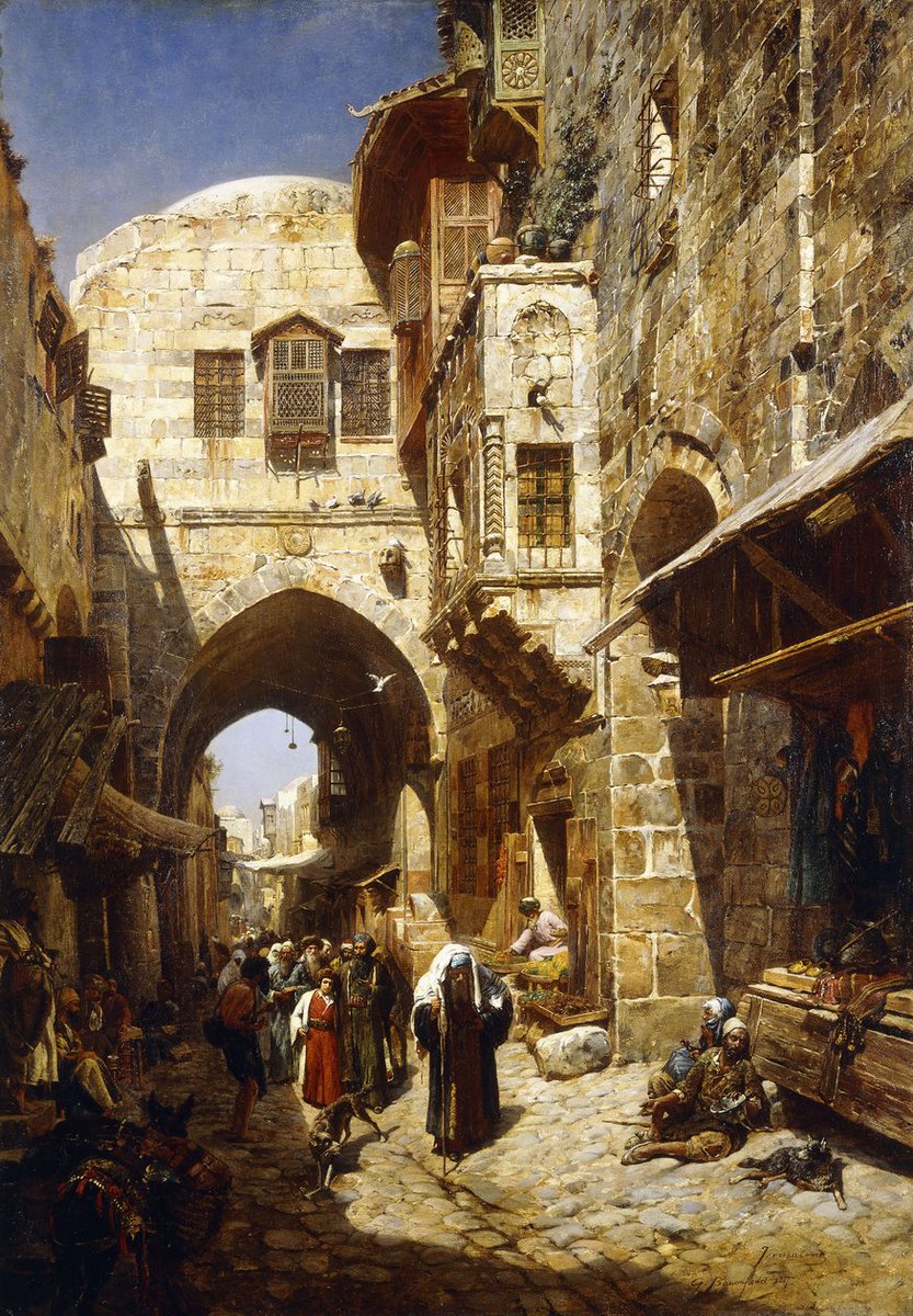 arte_angela's tweet photo. GUSTAV BAUERNFEIND
Pintor Alemán
1848-1904
"Calle David, Jerusalén" - 1887 https://t.co/MjL3EuJDQF