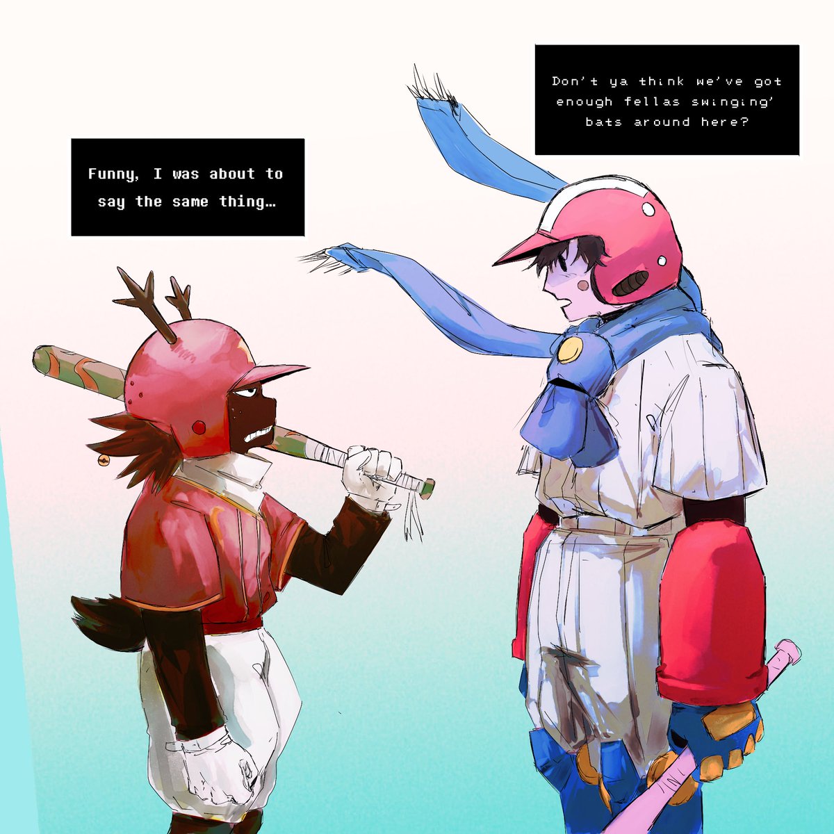t0oMf0olery's tweet photo. Ninten meets embered 
#deltarune #utdr #earthbound #MOTHER https://t.co/wrBEqnreOw