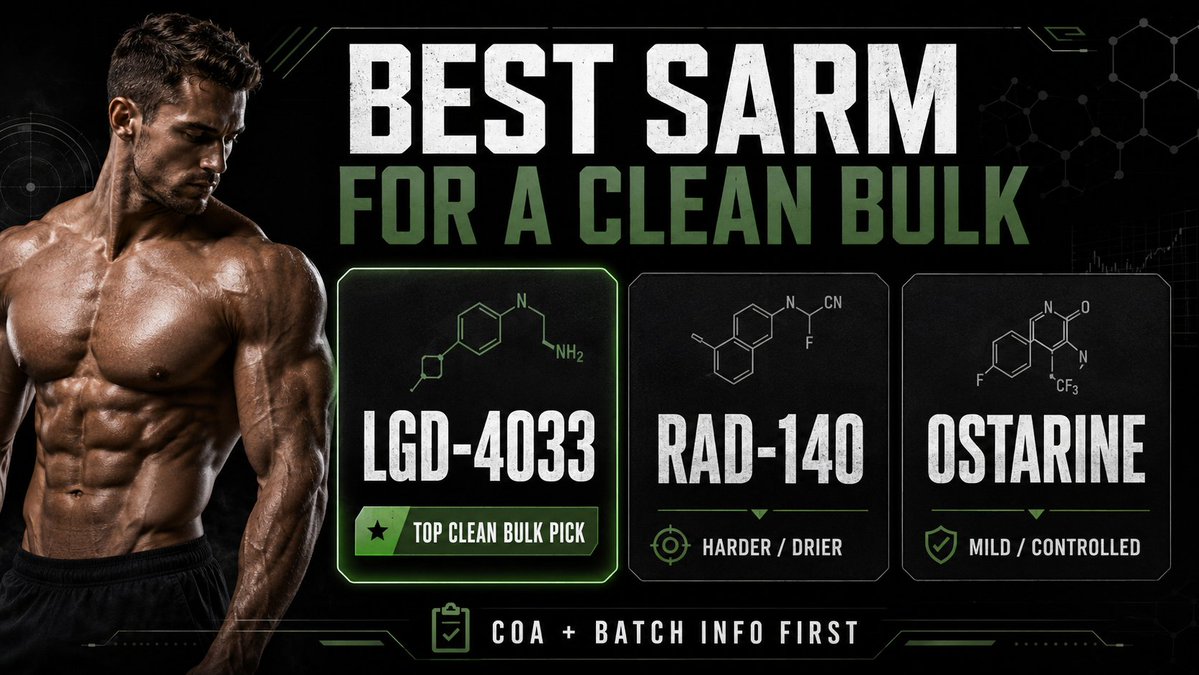 peptide_logs's tweet photo. Best SARM for a clean bulk?

If the goal is lean size, strength and muscle fullness, LGD-4033 is still the most common pick.

RAD-140 = harder / drier look.
Ostarine = milder, controlled approach.
LGD still leads for clean bulk.
COA + batch info first. Always.

CHECK LINK IN BIO https://t.co/Db09HKdtVq
