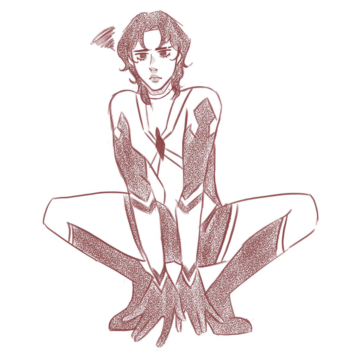 noqhxa's tweet photo. i said i was gonna sleep but ive been drawing and this is like my 4th sketch of my oc as spiderman 🕷️ https://t.co/lbVVoBFysM