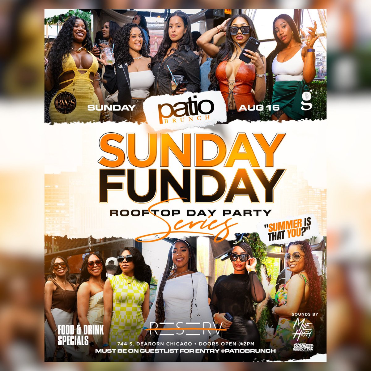 DJMILEHIGH's tweet photo. Sunday Funday Tap In 📍 #MHC 🎫

RESERV (Patio Brunch)
JOY DISTRICT (Rooftop)
BEVY ON SUNDAYS (Joy District) https://t.co/RsI4qqONV9