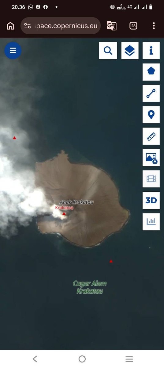 DambaanA's tweet photo. Keadaan si anak Krakatau 

Kami trs monitor seluruh dunia 

Tas siaga ya 

Sang penghancur semakin dekat 

Tekanan pada bumi kita kuat kuatnya 

Siapkah menyambut kedatangan tamu Allah SWT???

Asap kabut panas https://t.co/LNca7L7bER