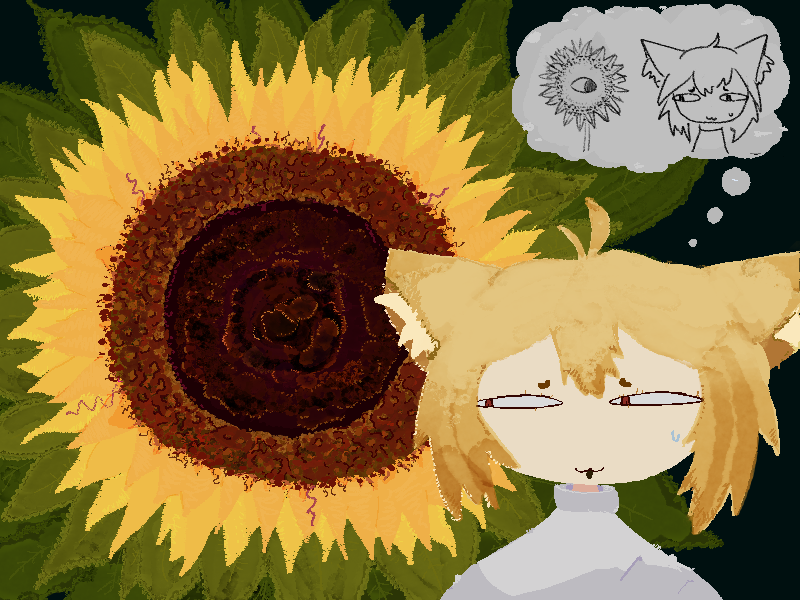 crabbedup's tweet photo. neco sunflower #necoarc https://t.co/DABtMOjf6G