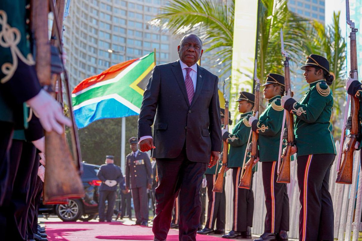 SAPoliceService's tweet photo. #sapsHQ [POLICE VISIBILITY REMAINS HIGH AS DURBAN HOSTS THE 46TH SADC SUMMIT]

As President Cyril Ramaphosa attended the wreath laying ceremony at the statue of President Oliver Reginald Tambo at OR Tambo Square in Durban, #PoliceVisibility continued across the area as Durban hosts the 46th Ordinary Summit of SADC Heads of State and Government.

Among the senior police officials on the ground were Deputy National Commissioner for Policing and National Joint Operational and Intelligence Structure (NATJOINTS) Chairperson, Lieutenant General Tebello Mosikili, Co-Chairperson Divisional Commissioner for Protection and Security Services (PSS), Lieutenant General Michael Motlhala and Acting Deputy Provincial Commissioner for Crime Detection in KwaZulu-Natal, Major General Anthony Gopaul.

Members remain deployed across Durban, with SAPS and various law enforcement officers working together to ensure the #SafetyandSecurity of the public, visitors and delegates as the Summit continues.

#PartnershipPolicing #SADCSummit #NATJOINTS SG
https://t.co/BGVgh4curE