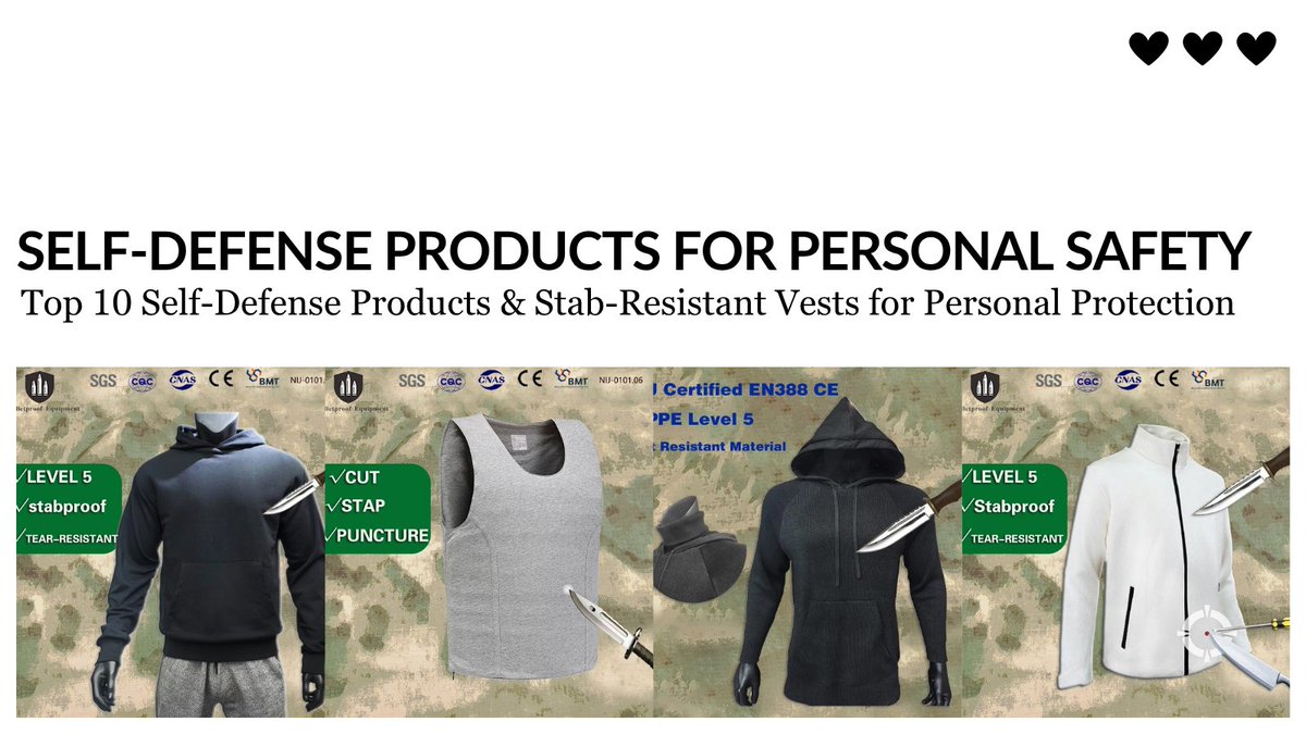 chaouni2000's tweet photo. 10 Self-Defense Products Worth Checking Out
Explore the full selection 👇
https://t.co/XxHLRlxAnQ

#SelfDefense #PersonalProtection #StabResistantVest #ProtectiveGear https://t.co/5DdMP32h2L