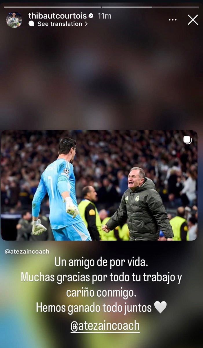 MadridXtra's tweet photo. 🤍 Thibaut Courtois to Luis Llopis: “ A friend for life. Thank you so much for all your hard work and kindness towards me. We've won everything together.” https://t.co/BtZoYMhppL