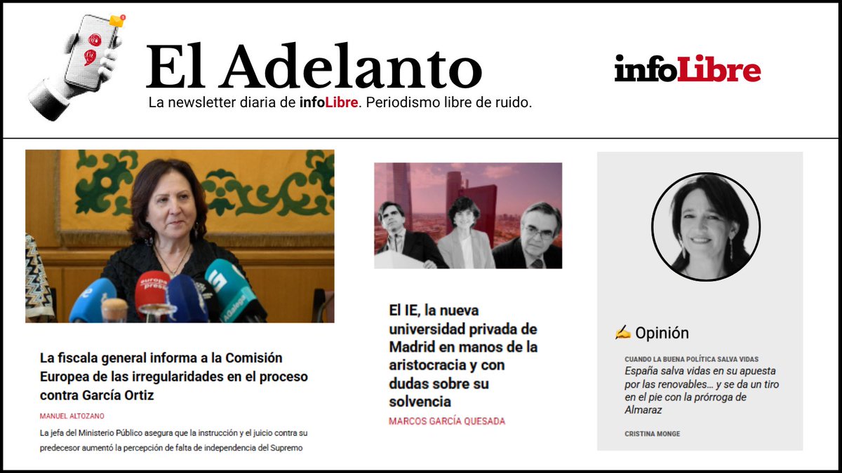 jesusmarana's tweet photo. 🗞️ EL ADELANTO de @_infoLibre

La fiscala general informa a la Comisión Europea de las irregularidades en el proceso contra García Ortiz.

La opacidad sigue siendo la norma también en la mayoría de los diarios digitales independientes

https://t.co/MCJf3b74Tk https://t.co/de4XnJVkg9