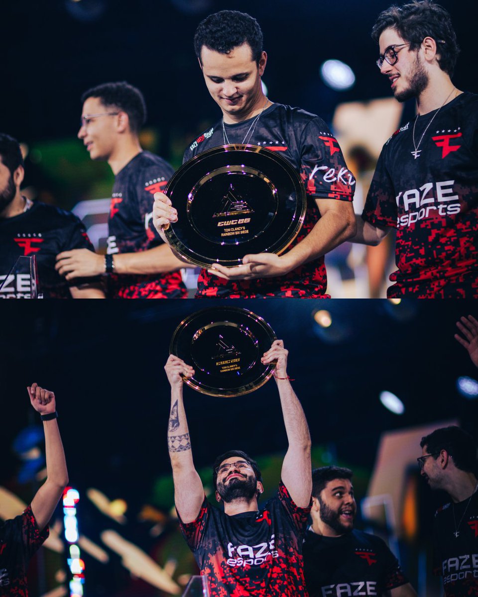 FaZeEsports's tweet photo. The R6 Triple Crown 👑

@cyberzeraR6 @soulz05 🏆🏆🏆 https://t.co/2VRDkxvNpo