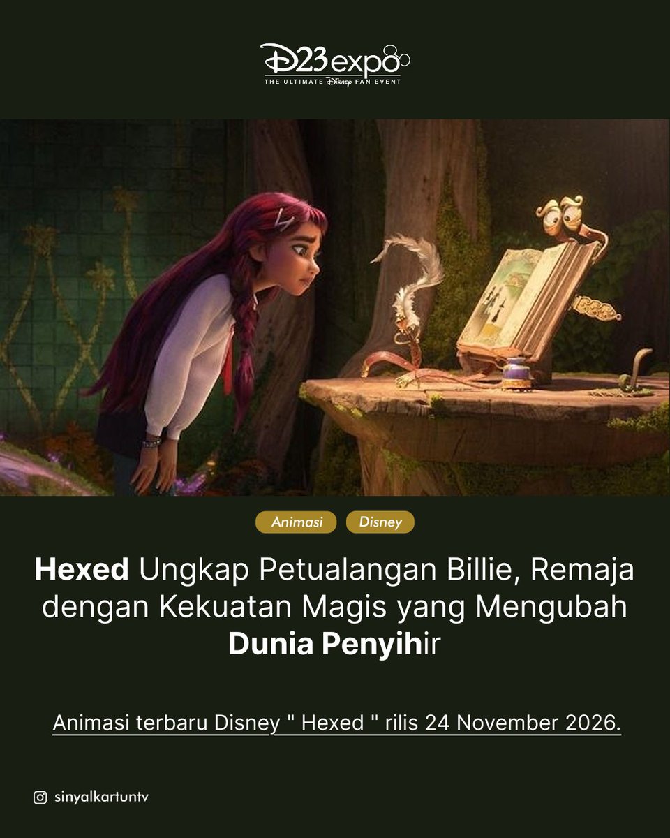 sinyalkartuntv's tweet photo. Cerita ini mengisahkan Billie, seorang remaja impulsif dan tidak konvensional yang menemukan kemampuan magis rahasia yang, setelah dilepaskan, membawanya pada petualangan spektakuler yang membawanya dari pinggiran kota ke kerajaan penyihir yang luas bernama Hexe.
#Hexed #Disney https://t.co/7LUXQPAnnt