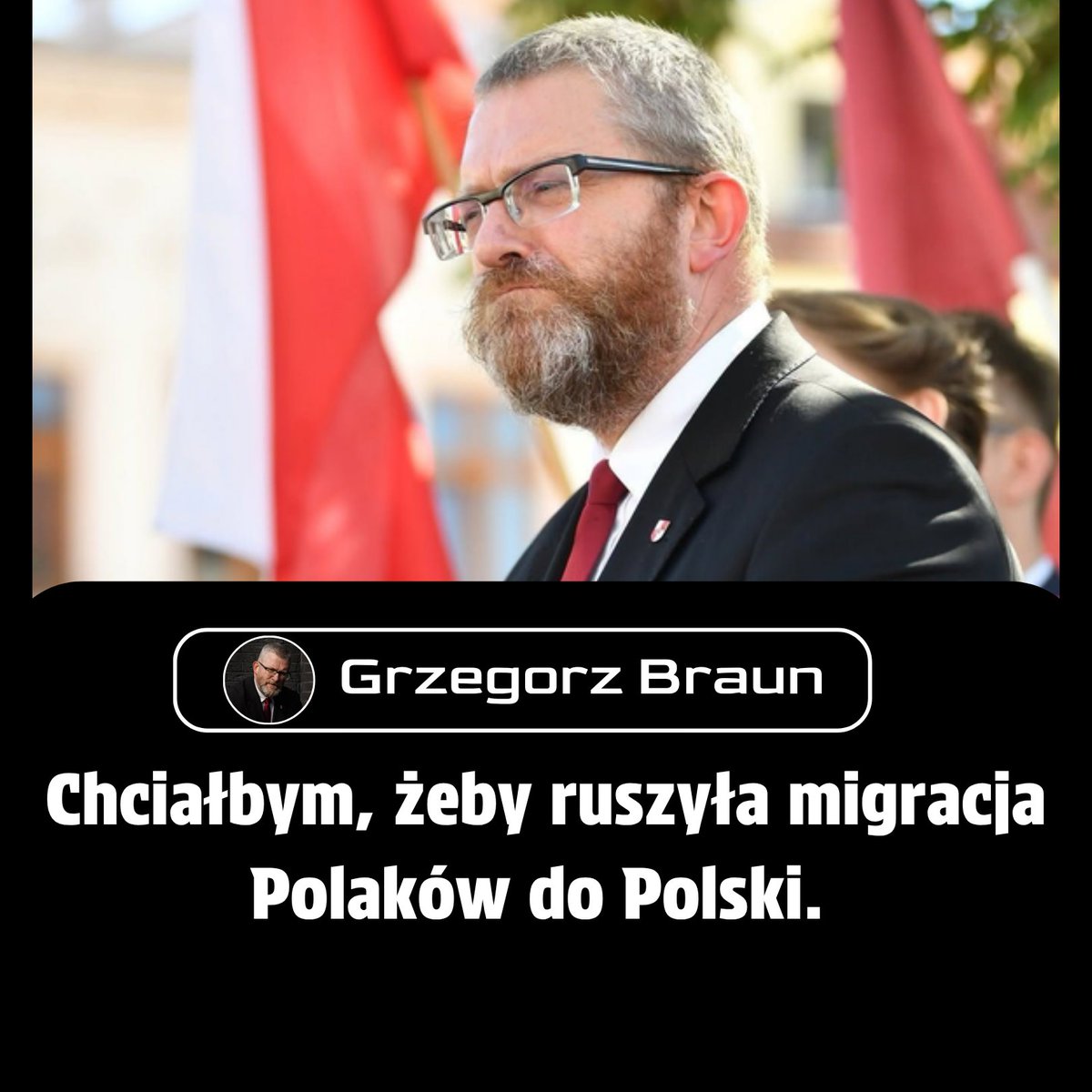 KoronyPolskiej's tweet photo. Chciałbym, żeby ruszyła migracja Polaków do Polski.

Nie Subsaharyjczyków, nie Ukraińców czy jakichś innych egzotycznych przybyszów ze wschodu, zachodu.

Chcemy, żeby, jeśli już, żeby w Polsce chcieli osiedlać się Polacy, których jest bez liku w szerokim świecie i oni właśnie się połapali, że i w tym szerokim świecie nie będzie już bezpieczeństwa dla nich i ich własnych dzieci, jeżeli nie zadbamy o swoje BEZPIECZEŃSTWO i WOLNOŚĆ tutaj, nad Wisłą, nad Nidą i innymi polskimi rzekami.

#TuJestPolska #OdzyskajmyNiepodległość #KonfederacjaKoronyPolskiej #grzegorzbraun