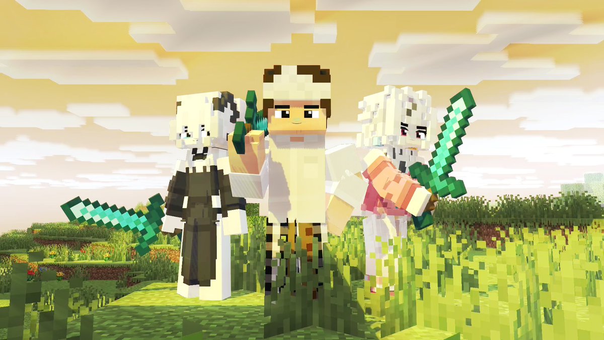 Raka_kun14's tweet photo. Sekali kali gak nsfw 

@hessaelainore @mira_frdynt 
#hessart #minecraft https://t.co/RdCvTkklmu