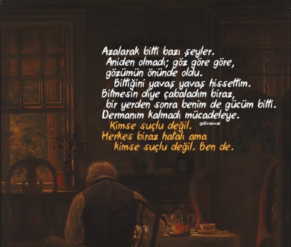 gregorsamsamsi's tweet photo. Aniden olmadı, birikti. Yavaş yavaş doldu, sonunda taştı. Bu gün attığım üç beş adım yormada beni, dün yürüdüğüm kilometrelerce yol nefesimi kesti. Aniden bitmedi bıçakla kesilmedi, birikti. Doldum, taşıyorum artık. Siz sadece taştığımı görebiliyorsunuz. Ben bu gün vazgeçmedim. https://t.co/VUINIdgO2w