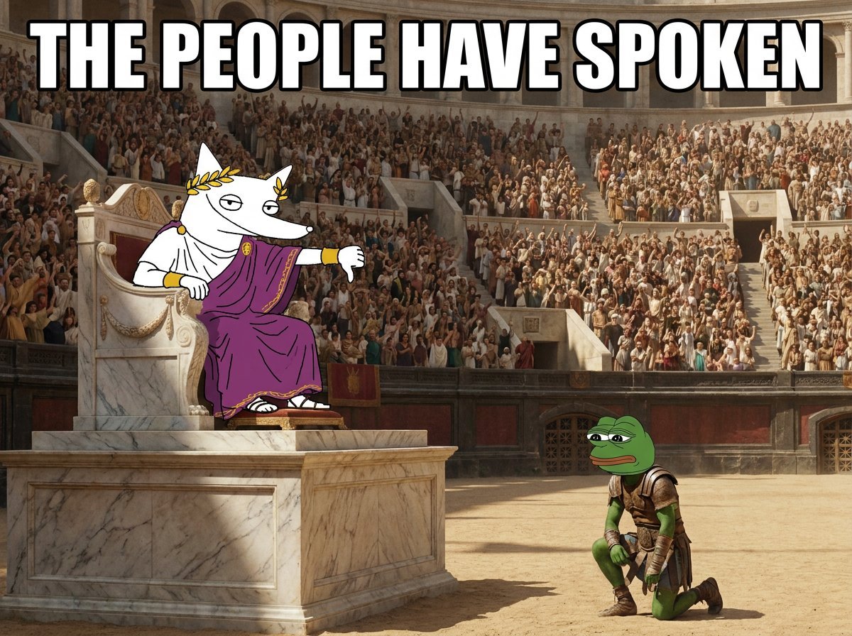 woflthewolfcoin's tweet photo. the people have spoken @pepecoineth https://t.co/xjVSVUimB5
