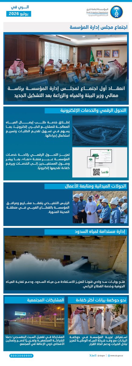 siogov's tweet photo. أبرز أحداث #المؤسسة_العامة_للري في شهر يوليو 2026م. https://t.co/4CKGkwKOfd