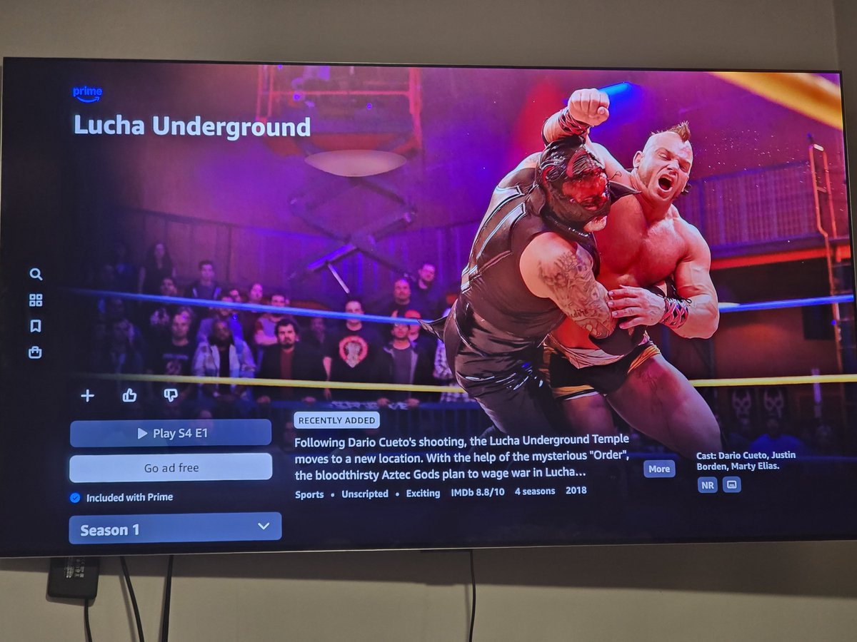 SirJamieH's tweet photo. People in the UK, all 4 seasons of Lucha Underground have been put on Amazon Prime. Spread the word! #LuchaUnderground #AmazonPrime https://t.co/RhvzqYNA2J