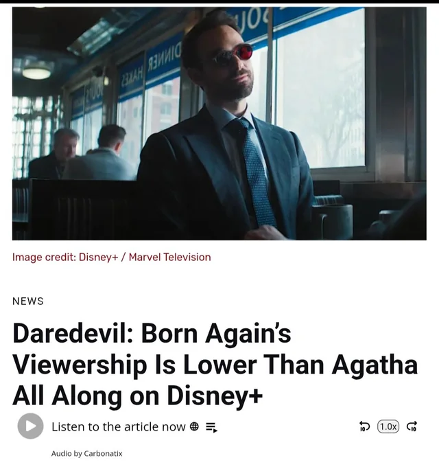 BruceWayne9851's tweet photo. Some of you are so blatantly homophobic and sexist toward Agatha All Along that you paint it as a flop because of its LGBTQ+ and female-led cast, when it literally outviewed Daredevil, one of Marvel's biggest heroes, and was called a huge success by Marvel's executive producer. https://t.co/k7hO99jIzV