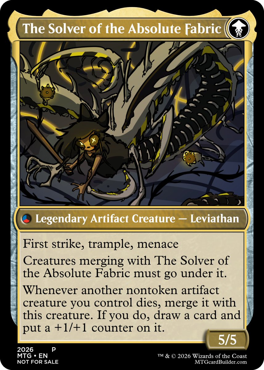 rrttone's tweet photo. It sure took a bit to compile them all, and so you can see a change in artstyle between the first cards with the main characters, and the cards that came later. Art for Uzi Doorman, God Ascendant was made last!
2/7 https://t.co/sagkvlf17J