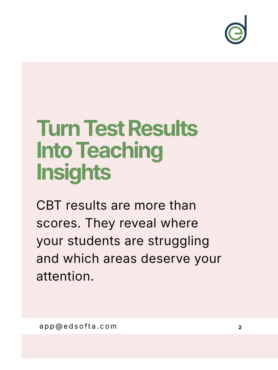 EdSoftaApp's tweet photo. CBT scores shouldn't just be recorded and forgotten.

Look for patterns. Which topics are students consistently missing? Those are your revision priorities.

Use EdSofta UTME CBT data to decide what to teach next.

Teach from evidence, not assumption.

#EdSofta #CBT #Education https://t.co/4kPBx58Yuw