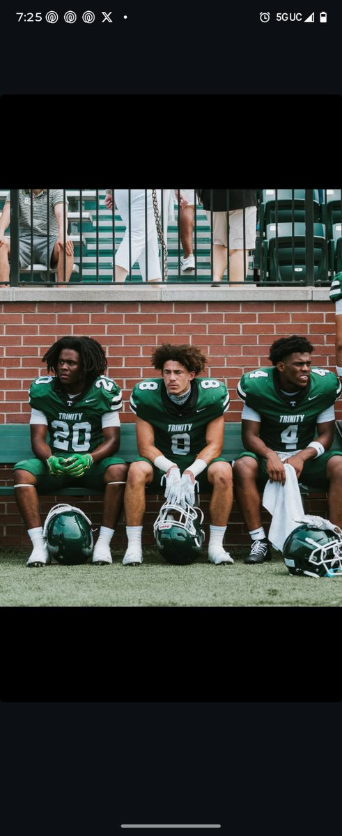 fast_ash7's tweet photo. Our RB room is stacked! All three of us could be 1k rushers at any school in KY! But we share the carries support each other on our quest for the 4-peat state championship 🏆 @JamaurionB2008 @Romellespearm20  @TrinityHSFB @bilalpowell29 @kyhighs @jdemling https://t.co/WwPlUk5J9L