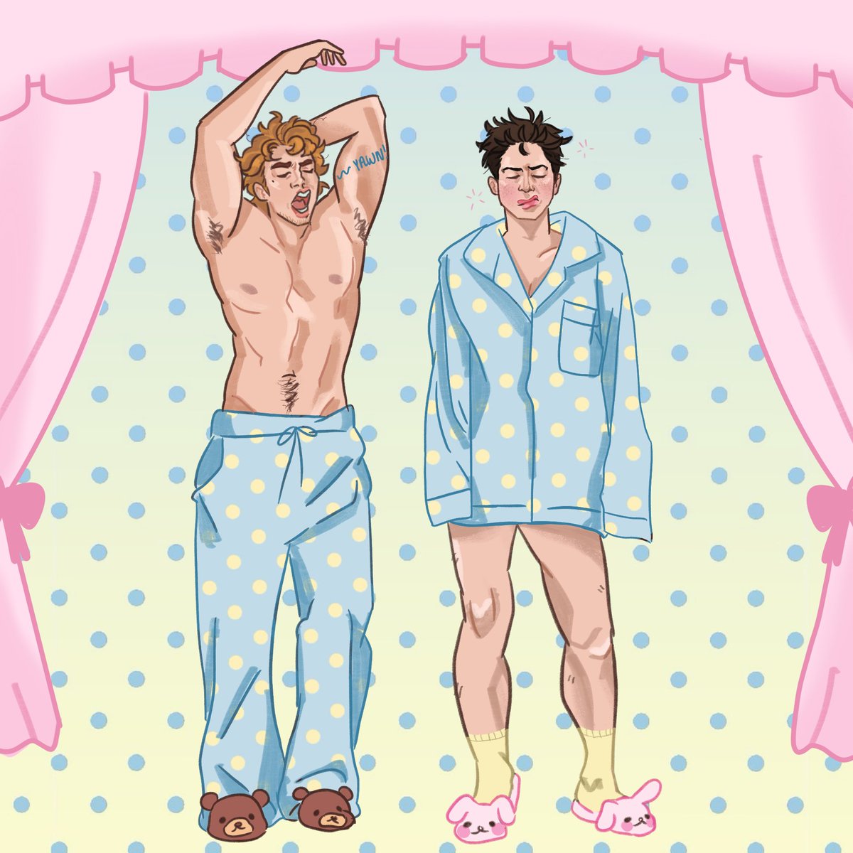huddyfebruary13's tweet photo. my headcanon is that whenever hollanov buy pyjamas, they only ever buy one set between the two of them. shane takes the tops and ilya takes the bottoms. no Sexual Innuendo, I just like the idea of it 💤🪽🧸

#hollanov #heatedrivalry https://t.co/cUVbATLWIy
