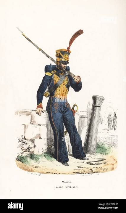 FARFORC's tweet photo. @xXFelixPhionexX This is the uniform of the French Imperial Guard Marines!! 🐯 https://t.co/jbD58zm24D