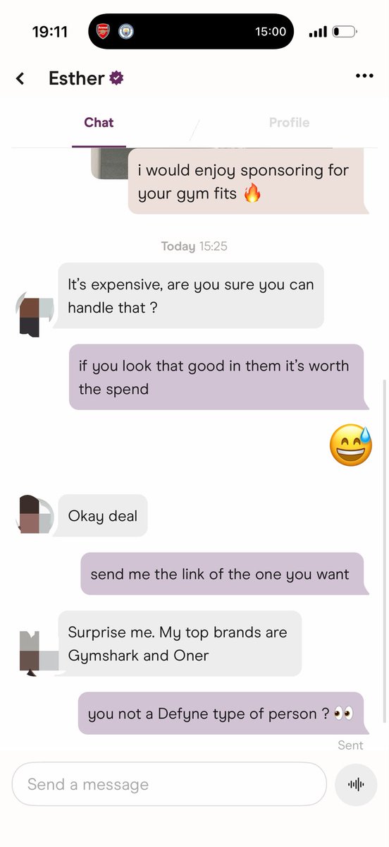 simpingbc's tweet photo. back on hinge findom rizzing; this time a gym brat 😅 https://t.co/d9fWiA5Ey3