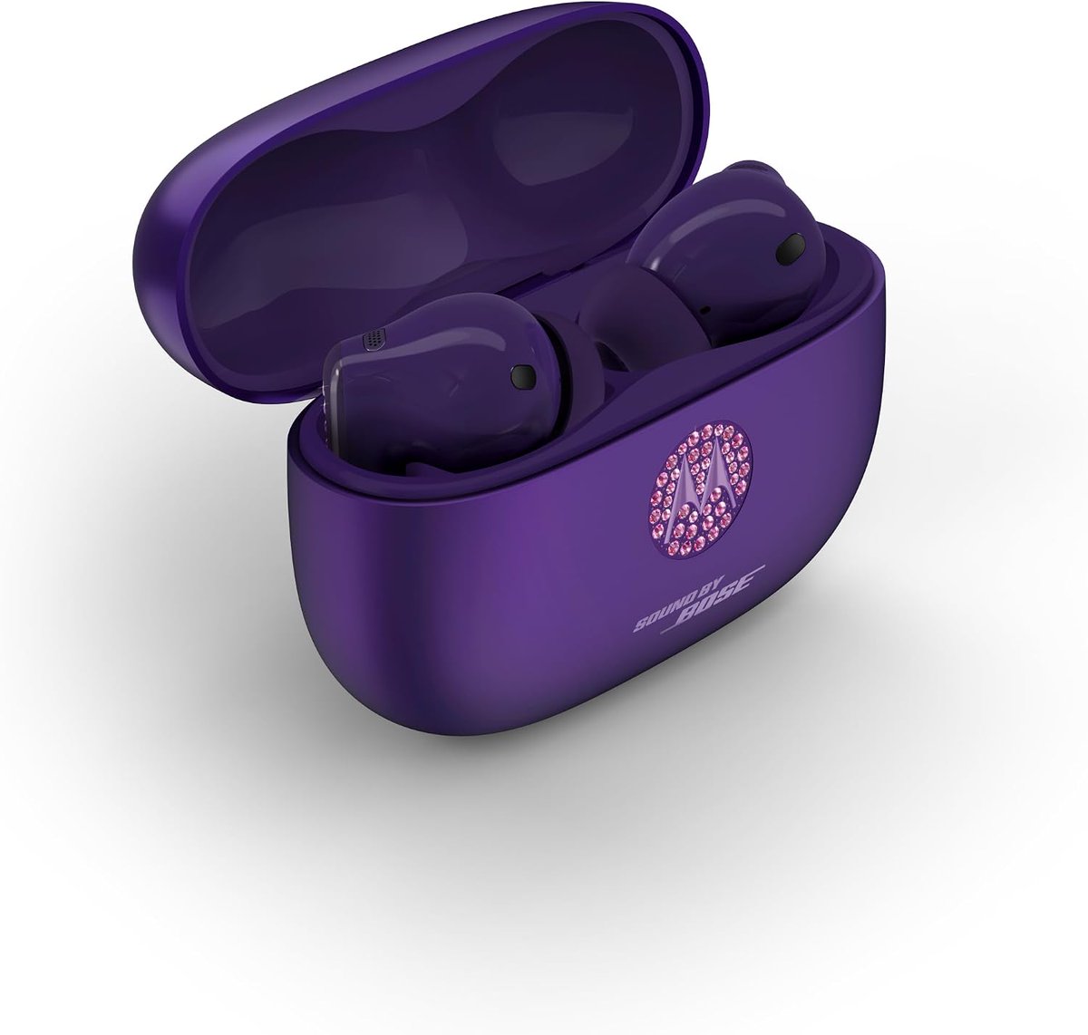 TechSkunk's tweet photo. For women who already have everything - Moto Earbuds with hand placed Swarovski crystals and Bose sound https://t.co/nYCBiJFntK #Swarovski #Bose https://t.co/vvmaNVasAx