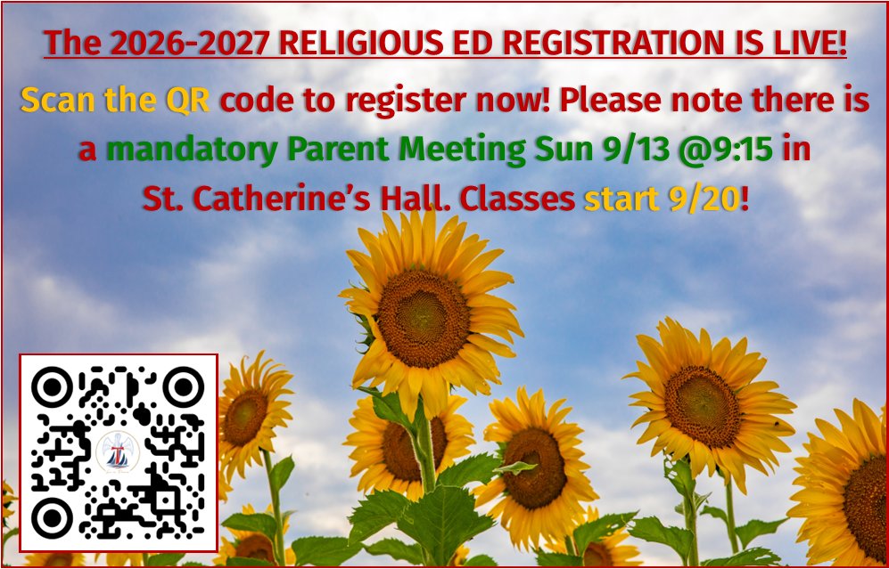 StBonPlym's tweet photo. The 26-27 year has started and we are almost ready to go! We just need students to get this ball rolling! Classes start Sunday September 20 however there is a mandatory Parent Meeting Sunday September 13 @9:15 in St. Catherine's Hall with Fr. Hurley!
https://t.co/Nj7ypOvnZ3 https://t.co/TmnRFNfeMK