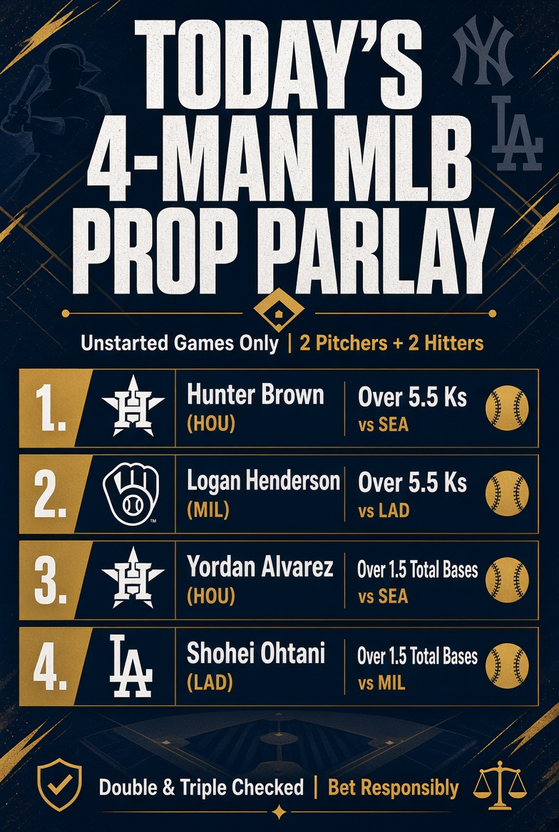 buddythaelff's tweet photo. Some AI slop. Some obvious and heavily bet on props but match ups make sense. https://t.co/6HKZA2HH2J