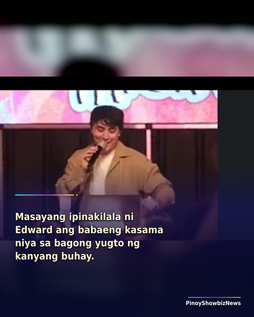 PNOYShowbisNews's tweet photo. EDWARD BARBER, ENGAGED NA!

Isang masayang personal update ang ibinahagi ni Edward Barber habang nagsasalita sa harap ng isang audience.

Ayon kay Edward, nasa isang magandang relasyon na siya. https://t.co/IShWV0aSI1