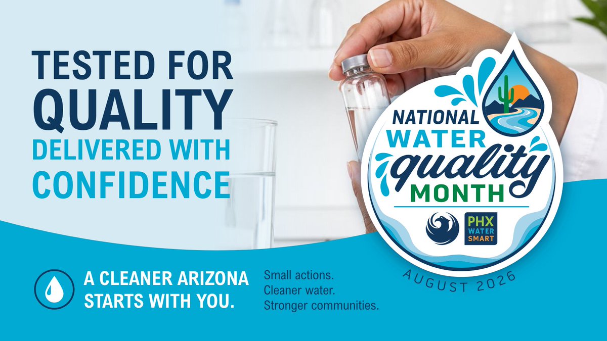 PHXWater's tweet photo. The Environmental &amp; Safety Division conducts extensive drinking water testing, performing more than five million water tests each year, ensuring water meets all federal &amp; state standards and sharing results in the annual Water Quality Report.

View at https://t.co/Q6SZ5kktED. https://t.co/6zdYtBAO3H