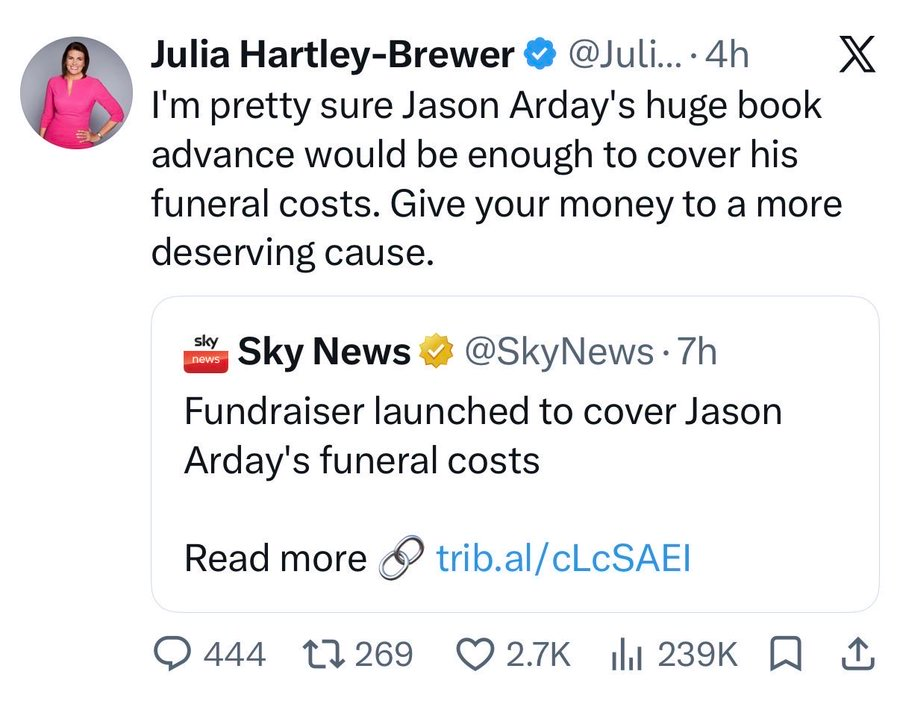 BladeoftheS's tweet photo. Julia Hately-Sewer just can't stop.

It's all she can do hate, hate, hate. https://t.co/UgaT3HmXZ0