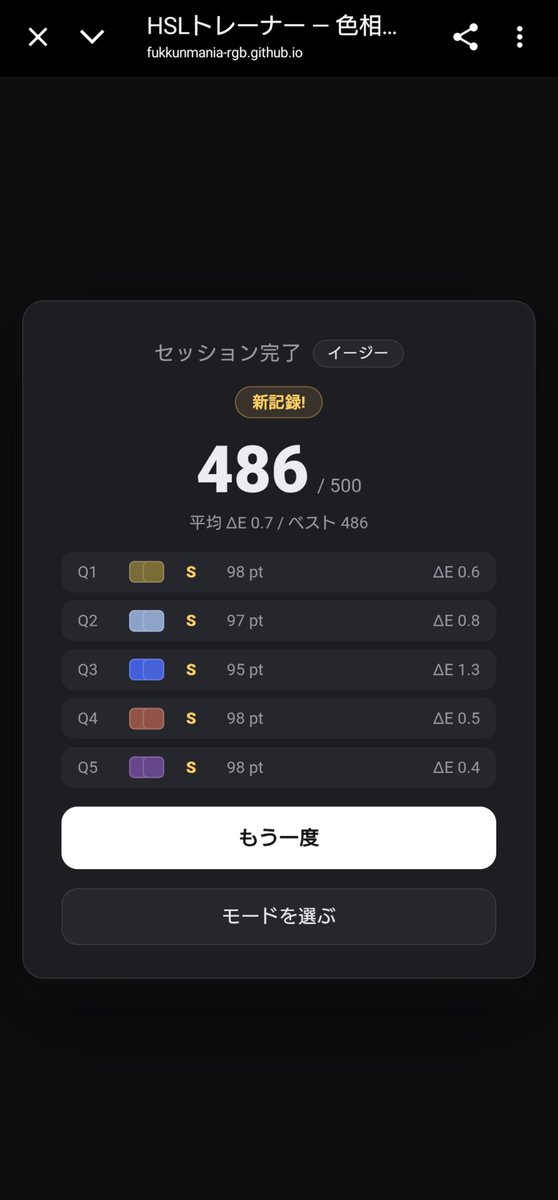 kokomofu's tweet photo. イージーもノーマルも一度ずつやったけど難しい。100点が出せなかったのが悔やまれる。 https://t.co/Ug3Dy8DpLY