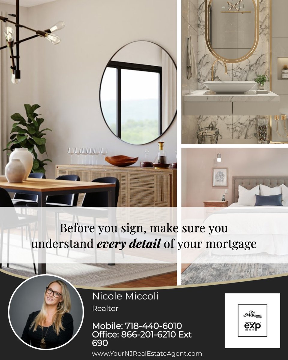 NicoleMiccoli's tweet photo. Take the time to review your documents, interest rate, payment schedule, fees, and closing costs before settlement. A few questions now can help you avoid surprises later.

Not sure what you're looking at? I'm happy to help. Reach out anytime!

#RealEstate #Realtor https://t.co/pUEe2sVGGt
