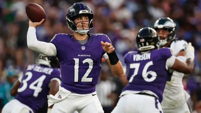 LiveRavenNation's tweet photo. Joe Fagnano led all NFL QBs in passing yards in Week 1 of the preseason.

Undrafted rookie. First NFL action. 224 yards.

Not a bad way to introduce yourself. https://t.co/3ZB6XqCqKq