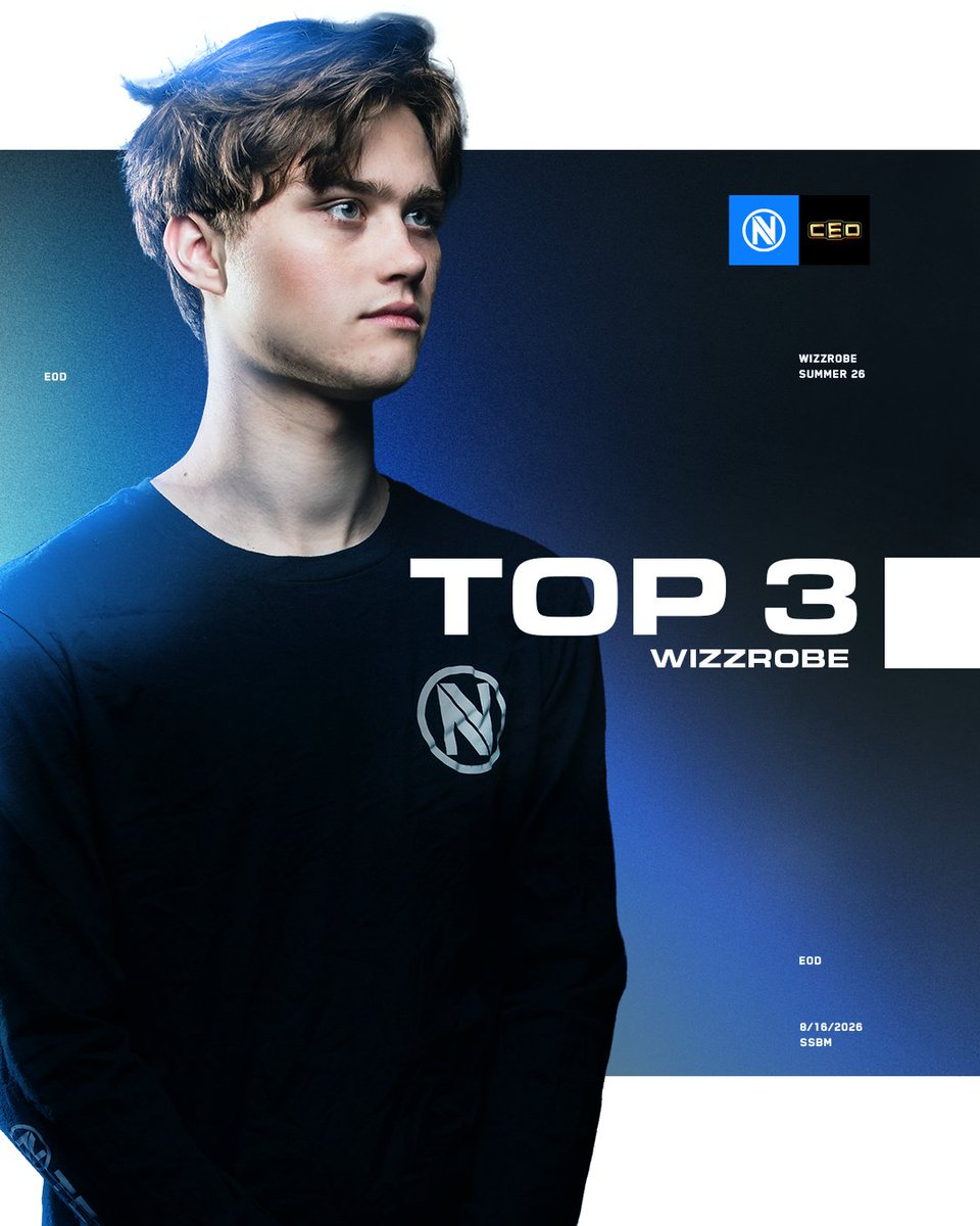 Envy's tweet photo. A Top 3 finish for @Wizzrobe at #CEO2026!

We are all so proud of this guy. It's been an amazing 2026 so far! https://t.co/QdOCafZrRu
