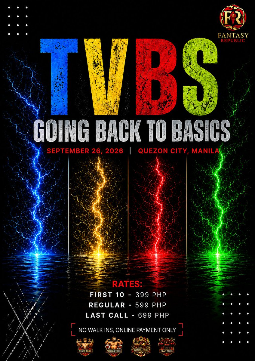 RepublicFantasy's tweet photo. Okay Guys, We're Back !!!
Did you miss us ? Co'z we miss you 🤭

Fantasy Republic
invites you to our official 3rd quarter event

TVBS " Going Back to Basics "
All roles are welcome 🥰

DM @MidnytFantasii for questions, inquiries or slot reservations

👉 Screening applies https://t.co/poR5qADbmA