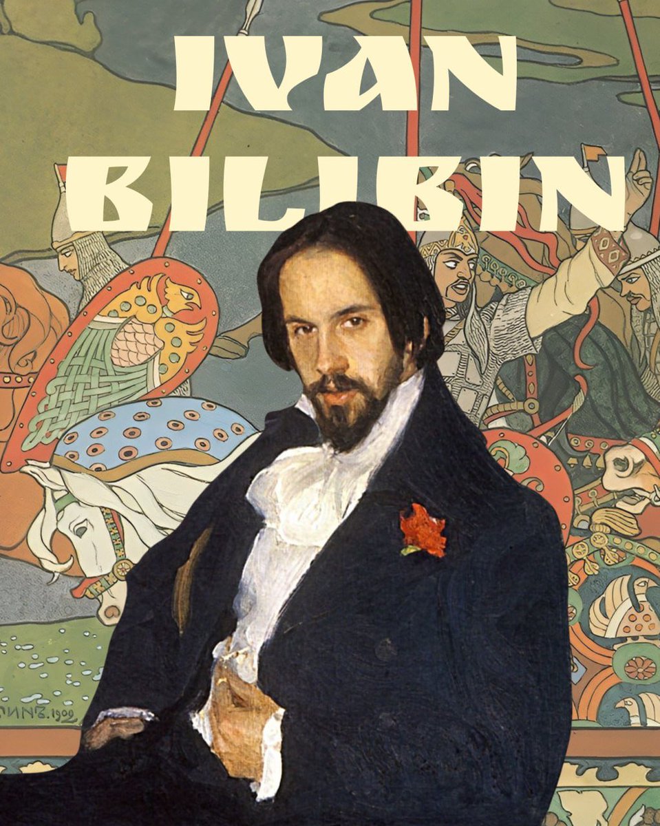 Russia's tweet photo. 🎨 150 years ago, Ivan #Bilibin was born — and Russian fairy tales got their signature look.

From magical forests and firebirds to his iconic lettering &amp; alphabet art, book design and theatre sets, Bilibin built a visual world you can recognize at a glance. ✨ https://t.co/U72Np2mj1d