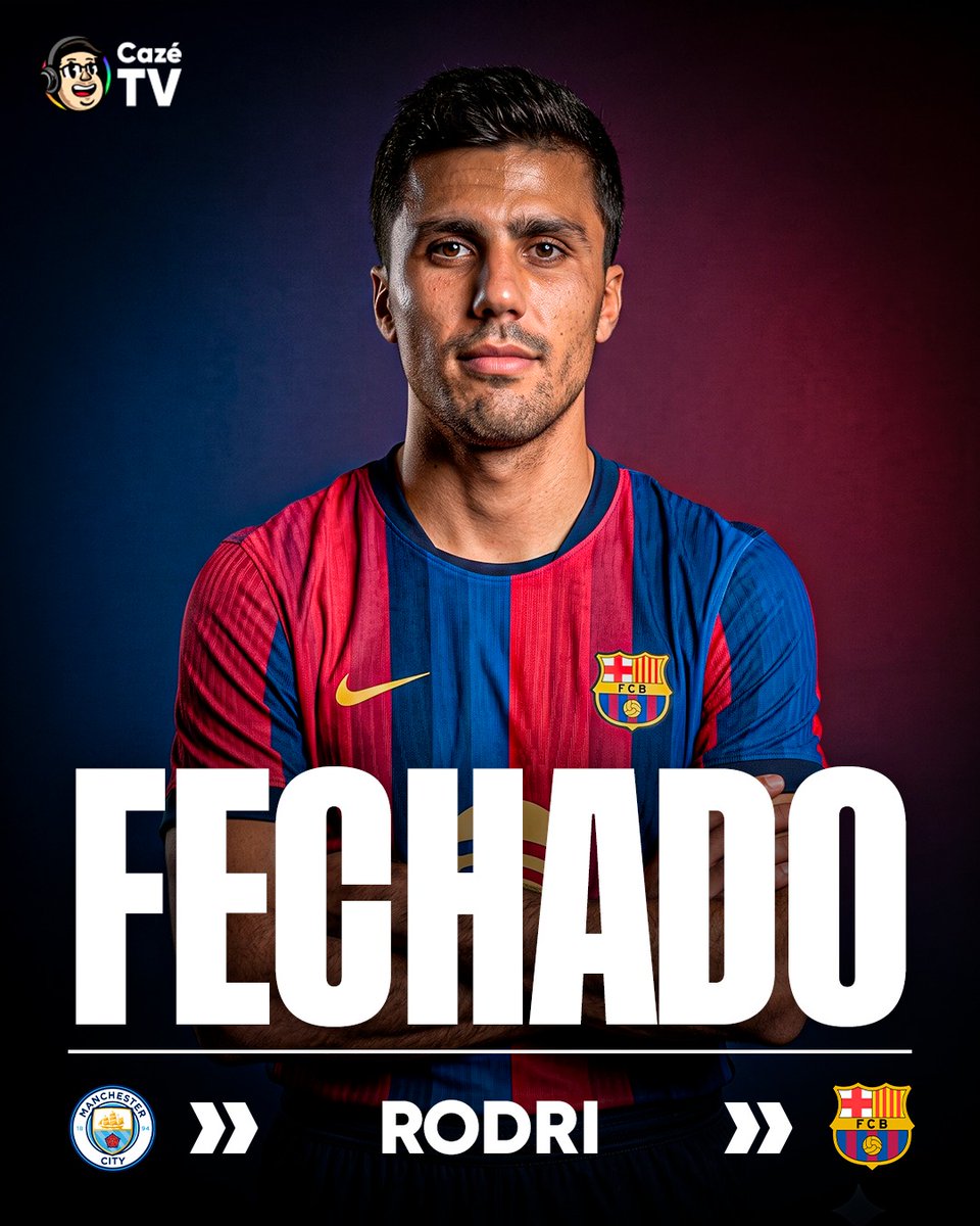 CazeTVOficial's tweet photo. FECHADO! RODRI É O NOVO REFORÇO DO BARCELONA. ESTÁ TUDO RESOLVIDO E O JOGADOR ATUARÁ PELO CLUBE ESPANHOL NESTA TEMPORADA. QUE CONTRATAÇÃO ABSURDA! 🤯🤯🤯🤯🤯

🗞️ | Fabrizio Romano https://t.co/NAnzgRMDi4