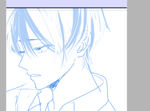 88odd's tweet photo. 時短で髪の毛の下描きをこう描くようになりました。これは割と描いた方。便利なブラシを公開してくださる方に感謝…(*'ω'*) https://t.co/tVmUH7Lmbh