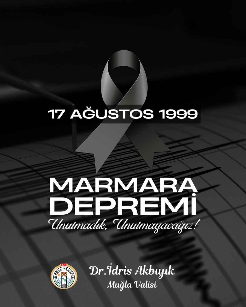 idrisakbiyik's tweet photo. 17 Ağustos 1999 Marmara Depremi’nin yıl dönümünde, ebediyete irtihal eden vatandaşlarımıza Allah'tan rahmet, geride kalan acılı ailelerine sabır diliyorum. 

Rabbim milletimizi, memleketimizi tüm afetlerden ve felaketlerden korusun. https://t.co/a3AFDhIN80