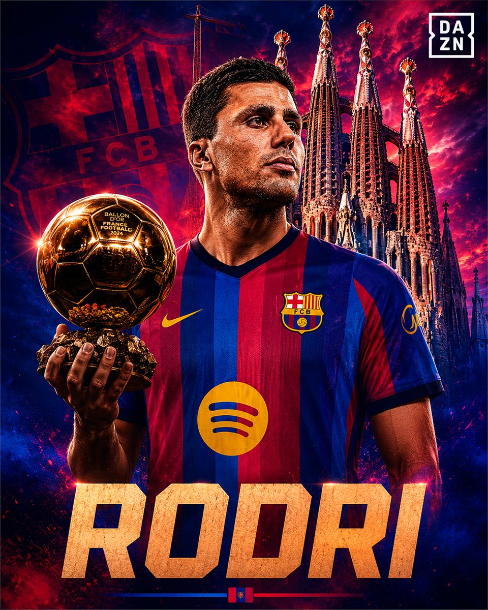 DAZNFutbol's tweet photo. RODRI SERÁ JUGADOR DEL FC BARCELONA🫣

🤯Según @FabrizioRomano YA ESTÁ TODO CERRADO ENTRE CULÉS Y EL MANCHESTER CITY

#LALIGAenDAZN ⚽ https://t.co/jcAKSzKYiI