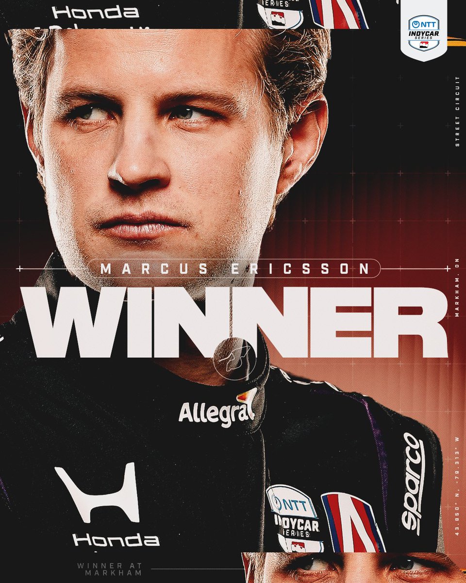IndyCar's tweet photo. CAN YOU BELIEVE IT?! 🤯

Marcus Ericsson pulls off an incredible comeback to win in Canada! https://t.co/y3rpFzmsz8