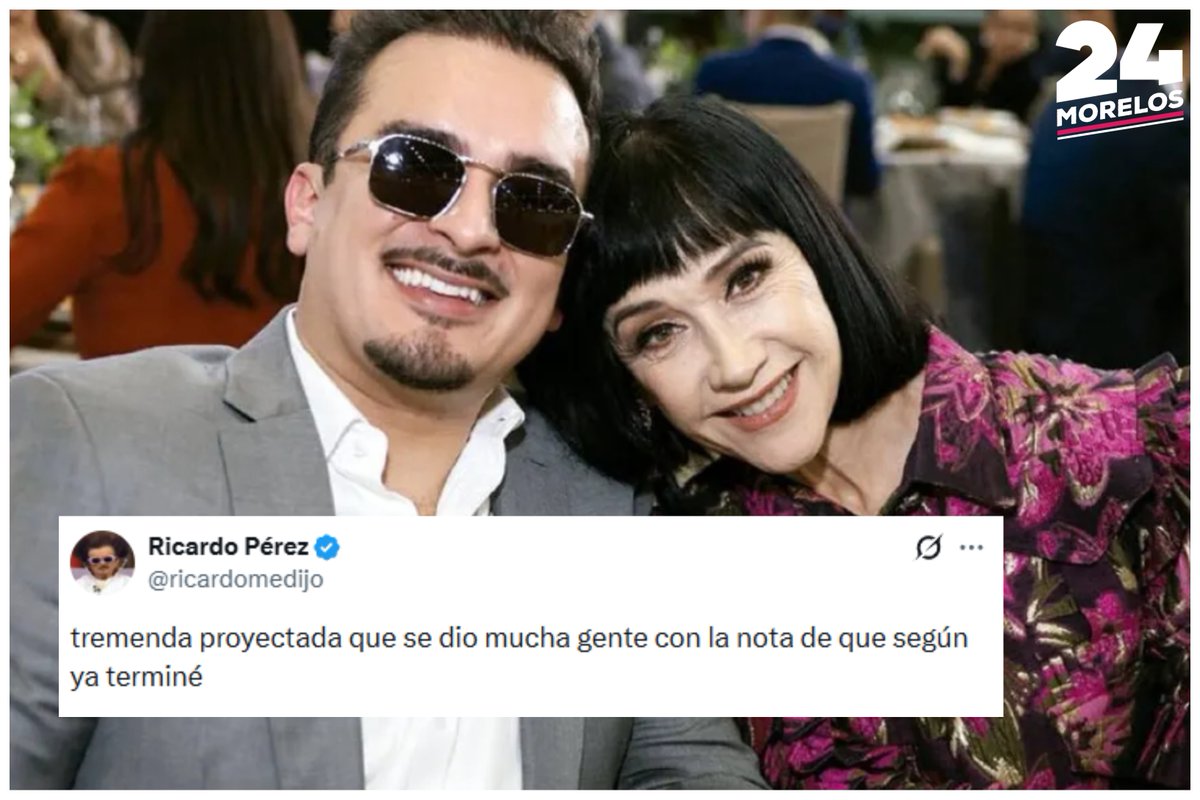 24_morelos's tweet photo. RICARDO PÉREZ DESMIENTE ROMPIMIENTO CON SUSANA ZABALETA
#RicardoPérez desmintió los rumores sobre un supuesto rompimiento con Susana #Zabaleta, luego de que versiones sobre una posible separación se viralizaran en redes sociales.
El comediante rechazó que exista una ruptura y aseguró que “la gente se proyectó”, con lo que buscó poner fin a las especulaciones sobre su relación con la actriz y cantante.