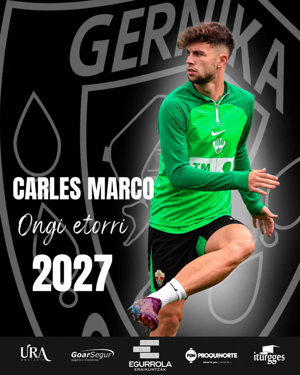 GernikaClub's tweet photo. ⚪⚫ CARLES MARCO, GERNIKA CLUB-EKO JOKALARI BERRIA! ⚪⚫

Eskuin hegaleko atzelariak, 2 RFEFeko kategorian esperientzia handia du. Valencia CF eta Elche CF taldeetako harrobietan aritutakoa da, eta Elxeko lehen taldearekin debutatu zuen. 👏

#HerriarenIlusioa #ForzaGerni https://t.co/v5NJLEgdGH