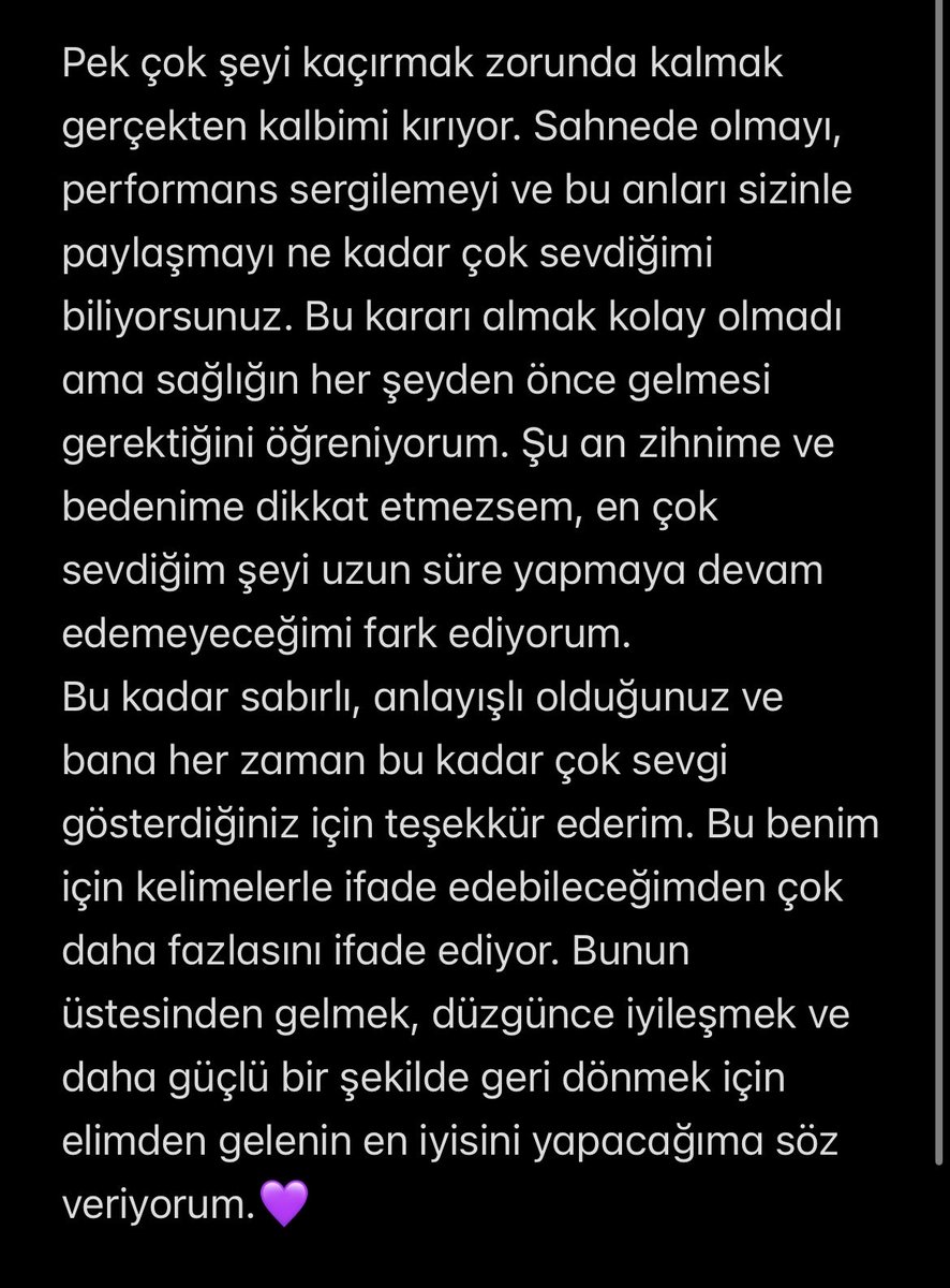 imunrave1ed's tweet photo. #SONDAKİKA

Gülçin Ergül, sağlık sorunları nedeniyle “Hepsi” grubundan ayrıldığını açıkladı. https://t.co/bwgwhTyx1w