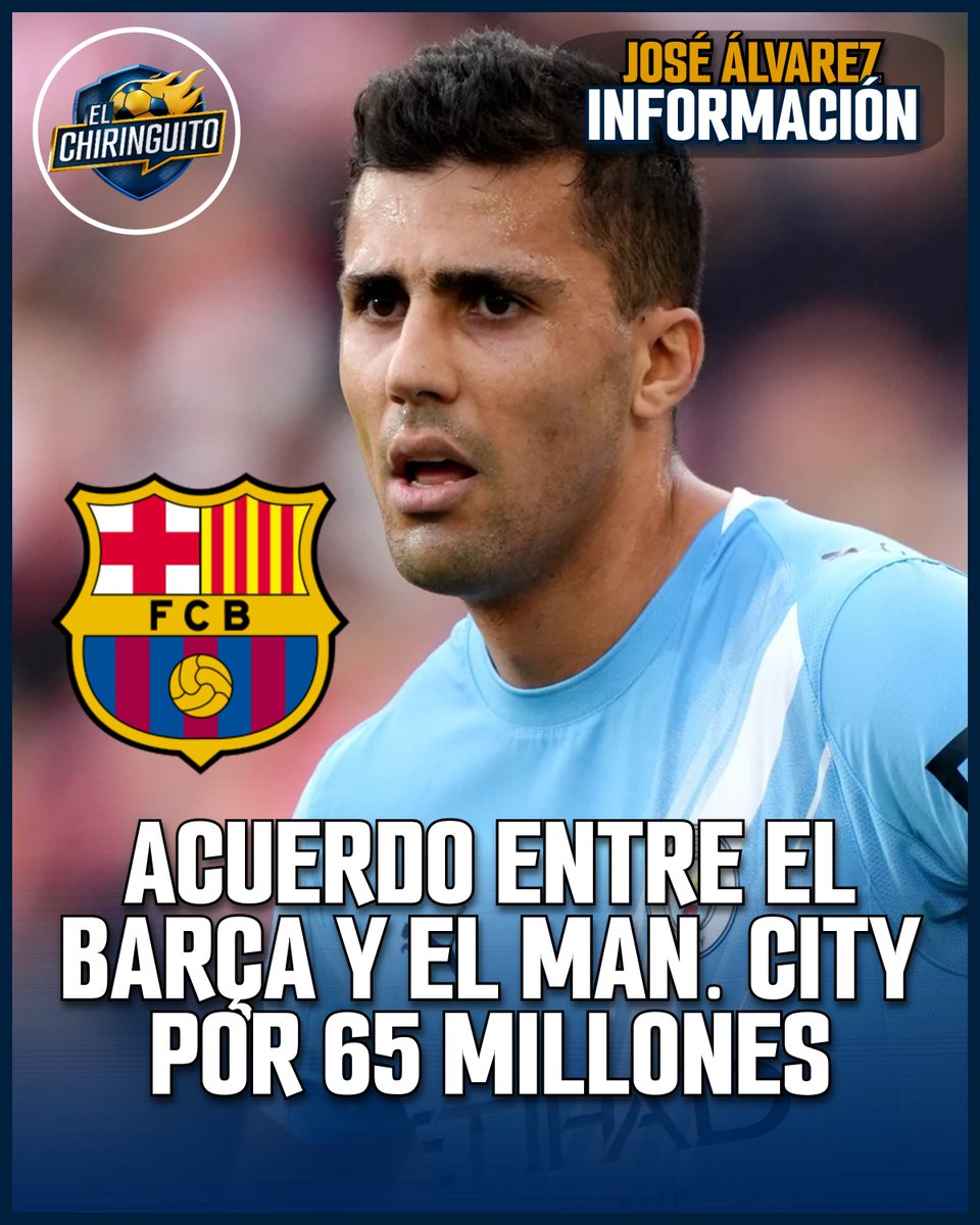 elchiringuitotv's tweet photo. 🚨 ¡ACUERDO CERRADO entre el BARÇA y el MANCHESTER CITY por 65M!

👉 El club azulgrana trabaja para que esté en el Gamper esta misma semana. 

ℹ️ @10JoseAlvarez https://t.co/zT4VgXyWEK