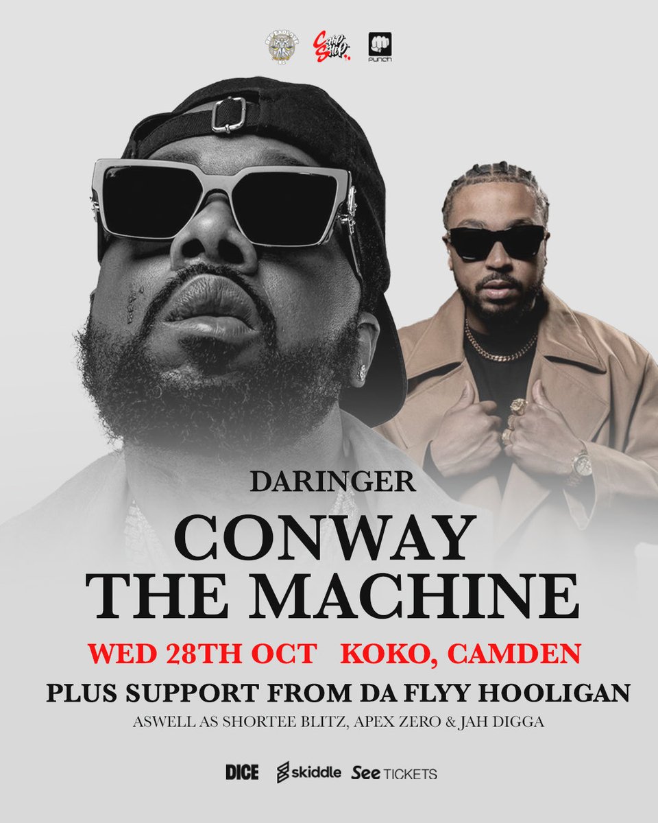 punchrecords's tweet photo. Amazing support artists for Conway The Machine @KOKOLondon https://t.co/uU6Az8xu3Z 🔥🔥🔥 https://t.co/0MLbG84ZUX